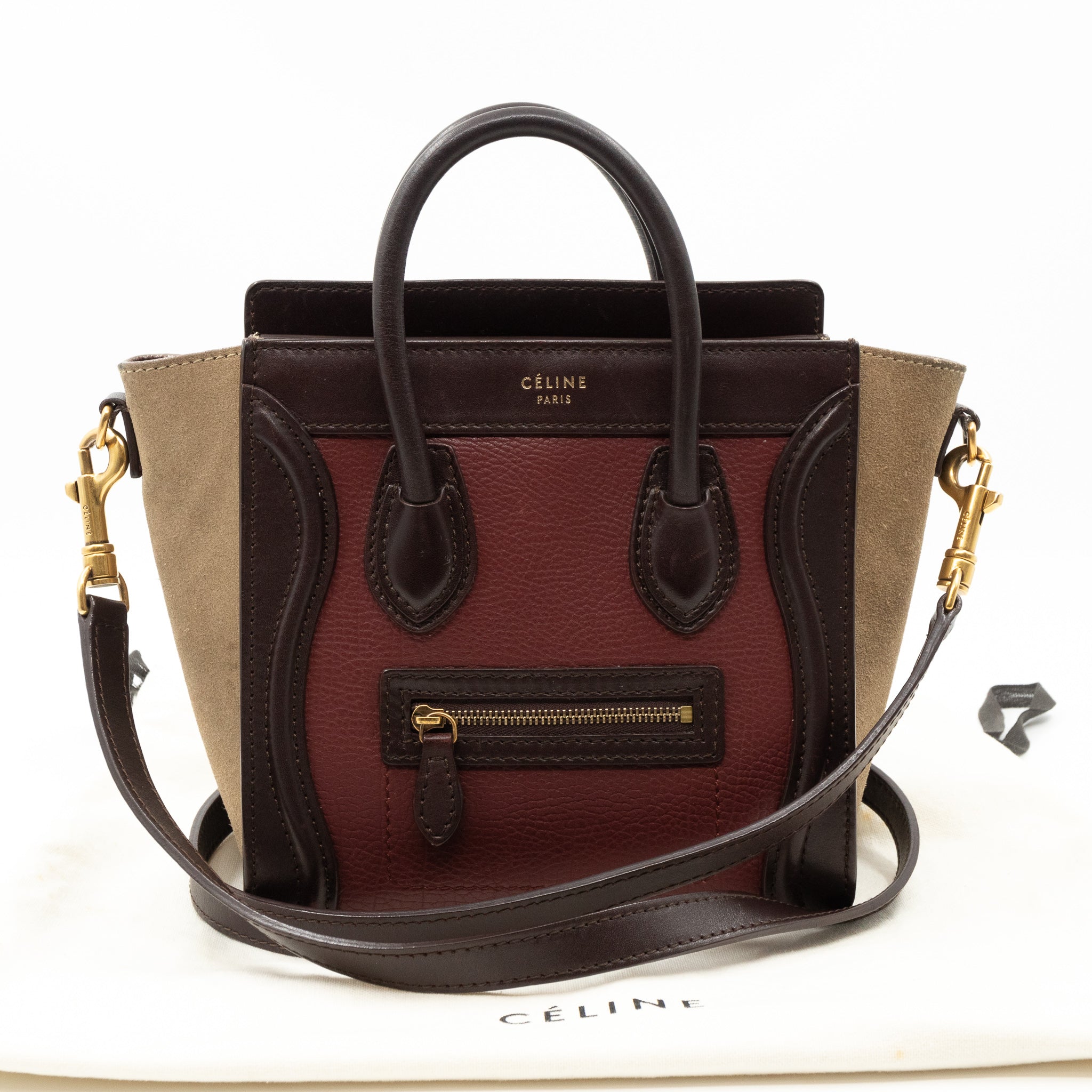 Celine nano outlet luggage tricolor