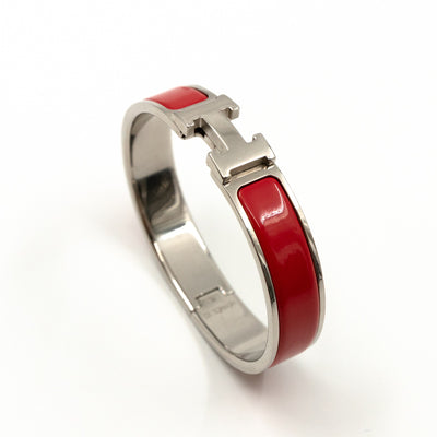 Clic H Bracelet Red Silver