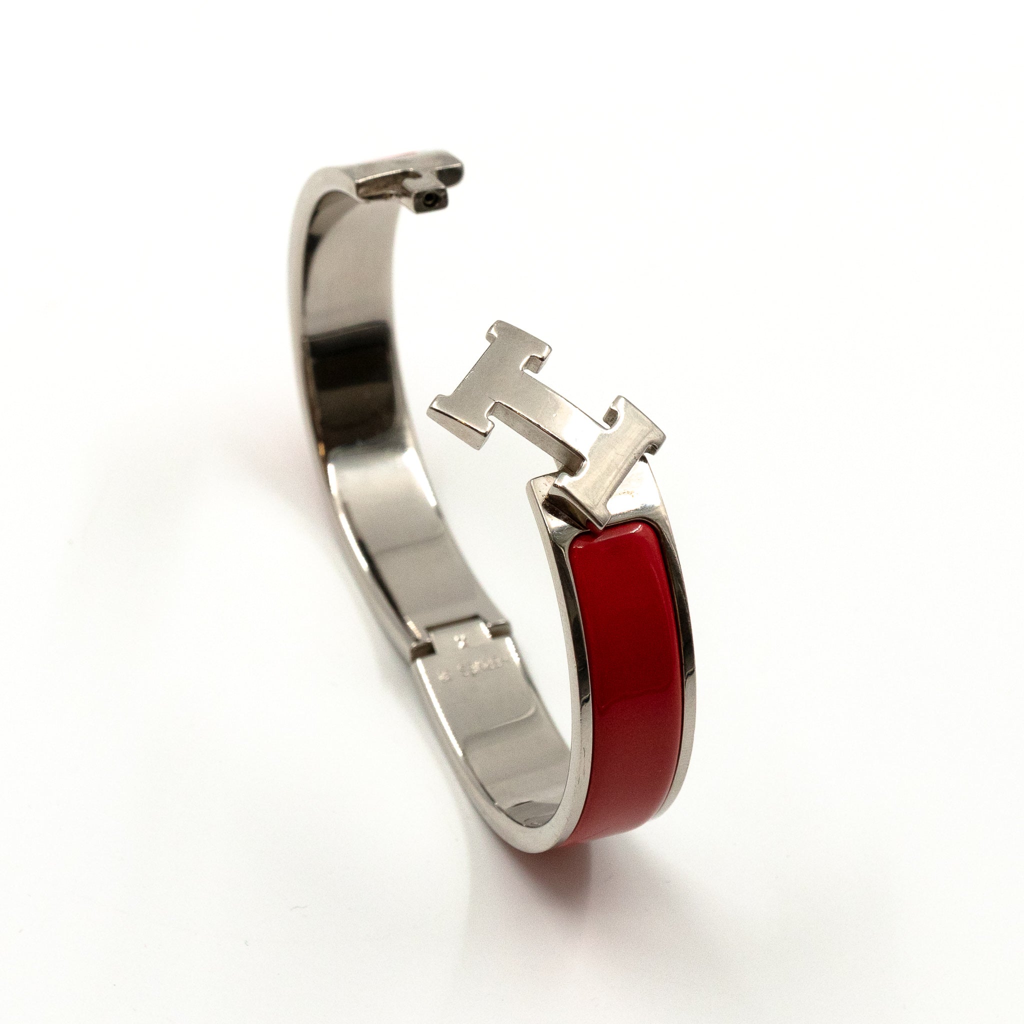 Clic H Bracelet Red Silver