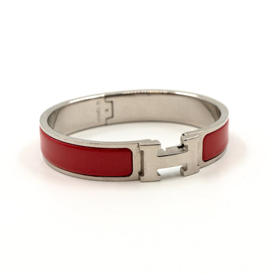Clic H Bracelet Red Silver