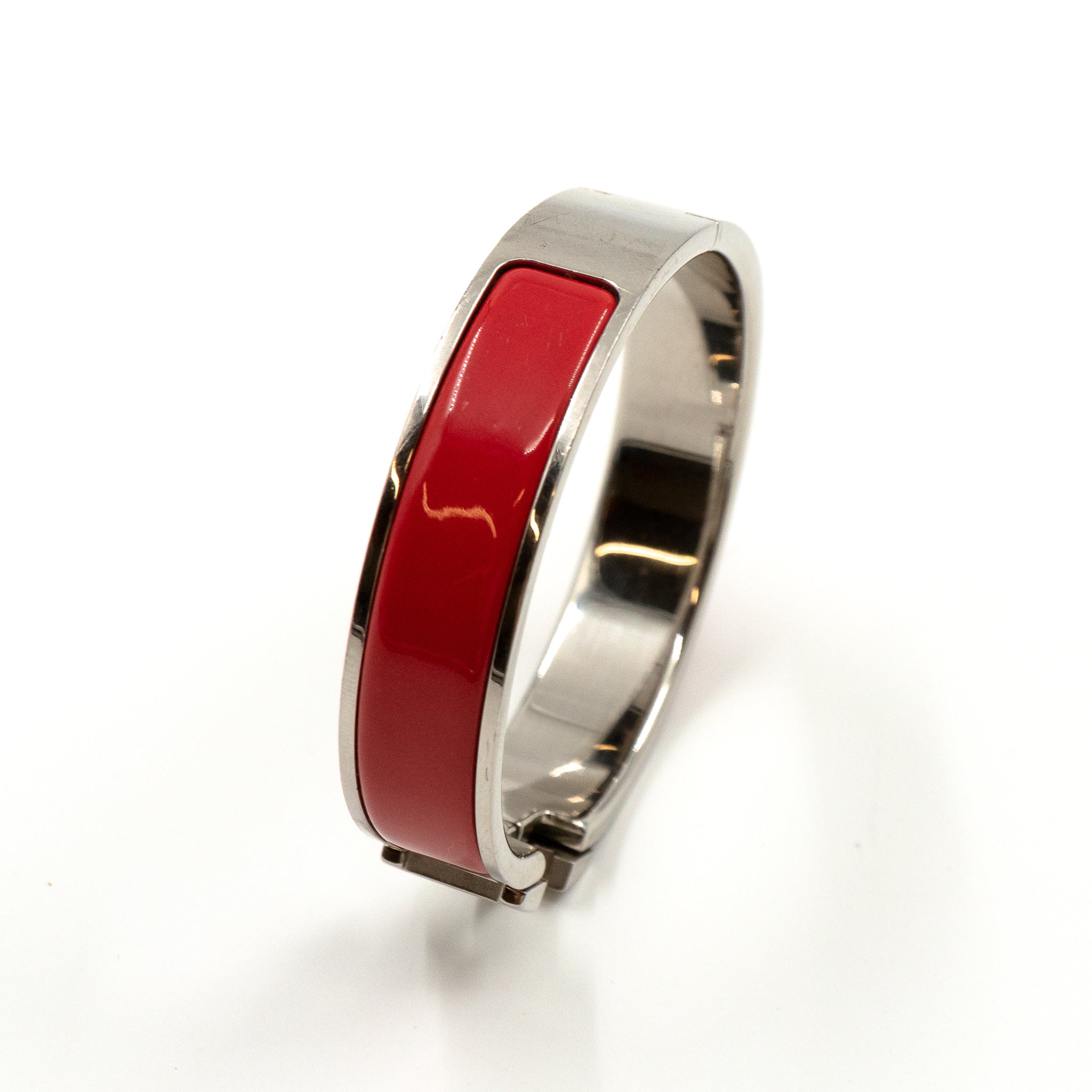 Clic H Bracelet Red Silver
