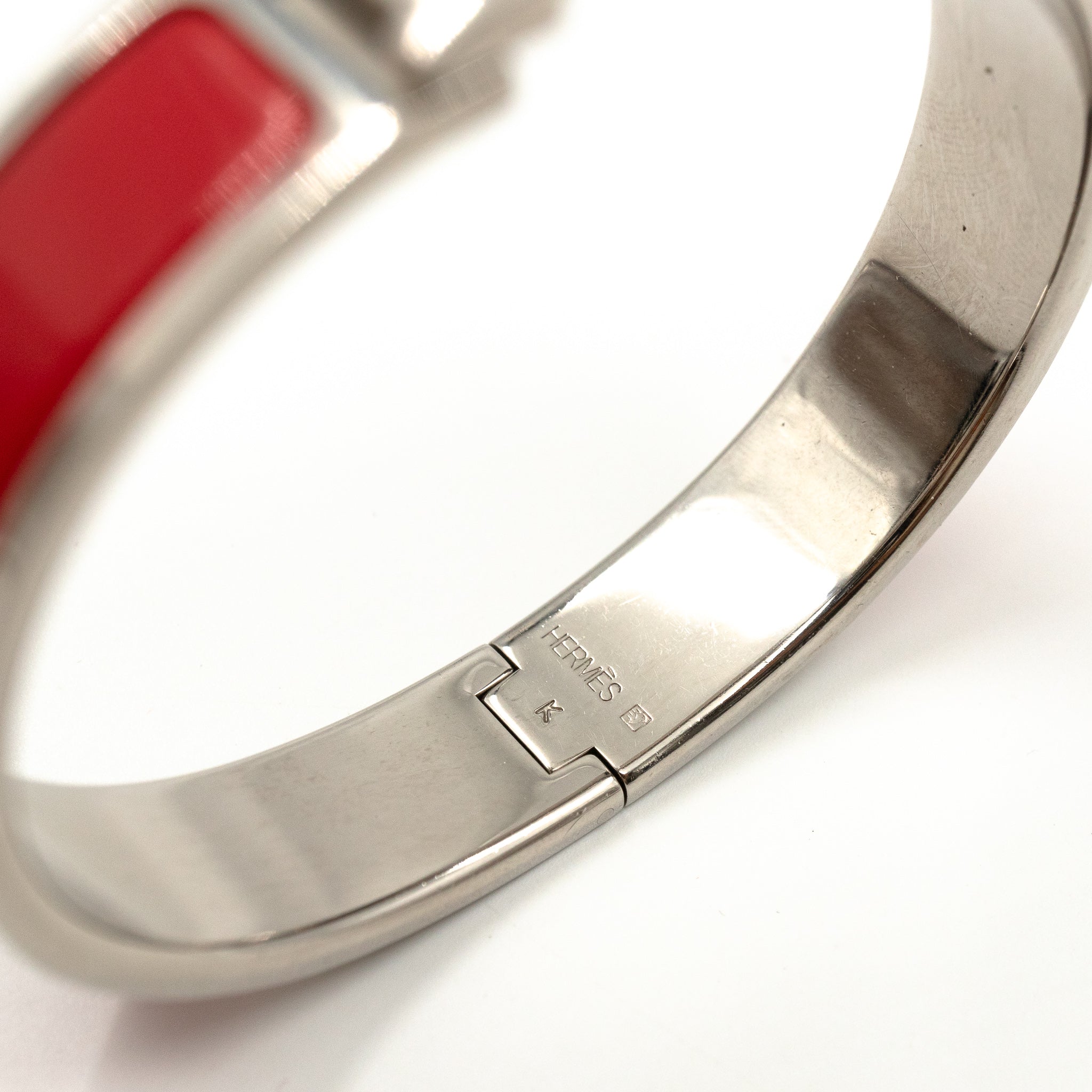 Clic H Bracelet Red Silver