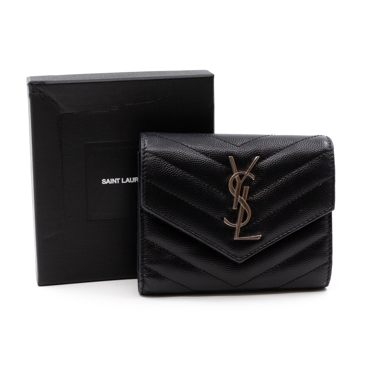 Compact Flap Cassendre Wallet Black Leather