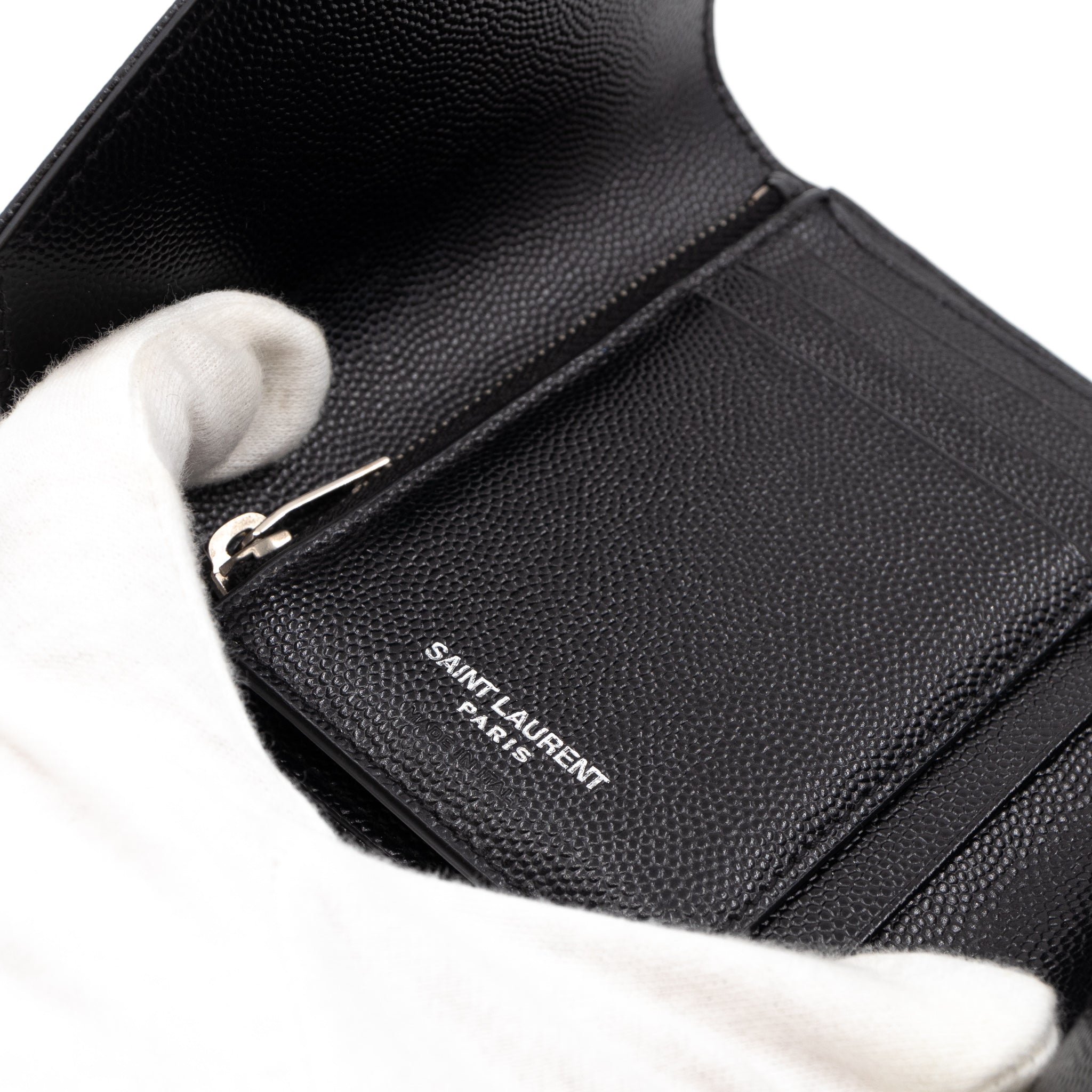 Compact Flap Cassendre Wallet Black Leather