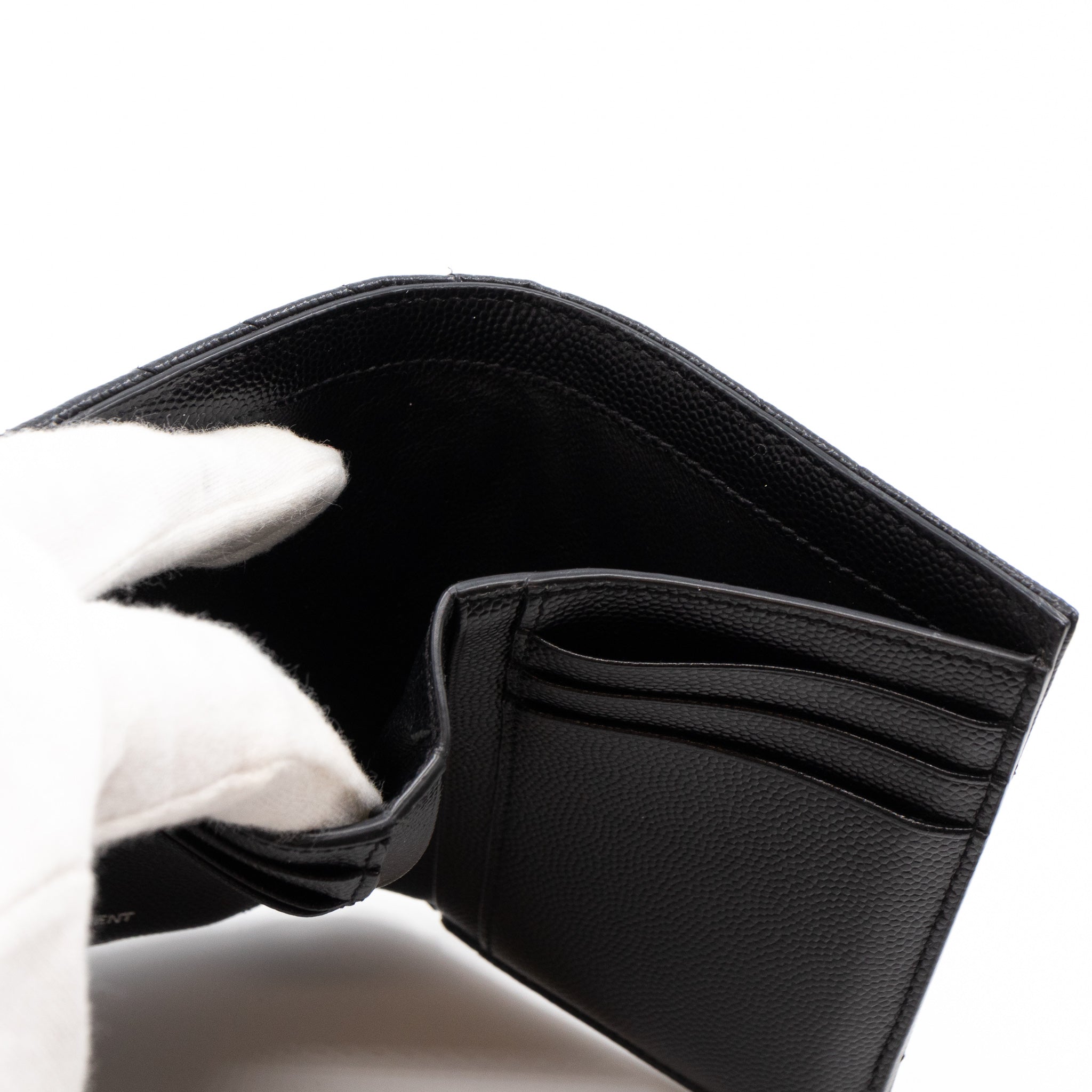 Compact Flap Cassendre Wallet Black Leather