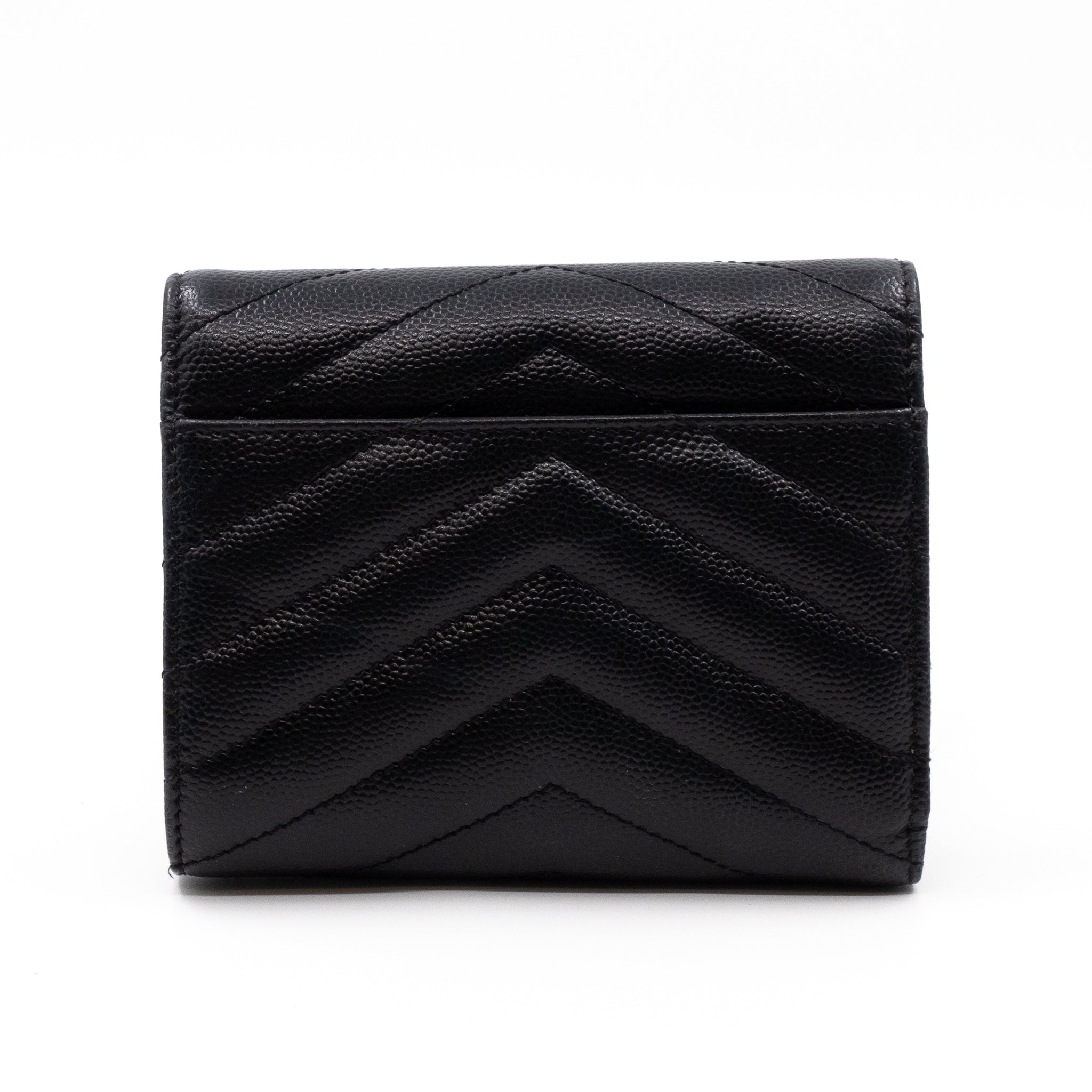 Compact Flap Cassendre Wallet Black Leather