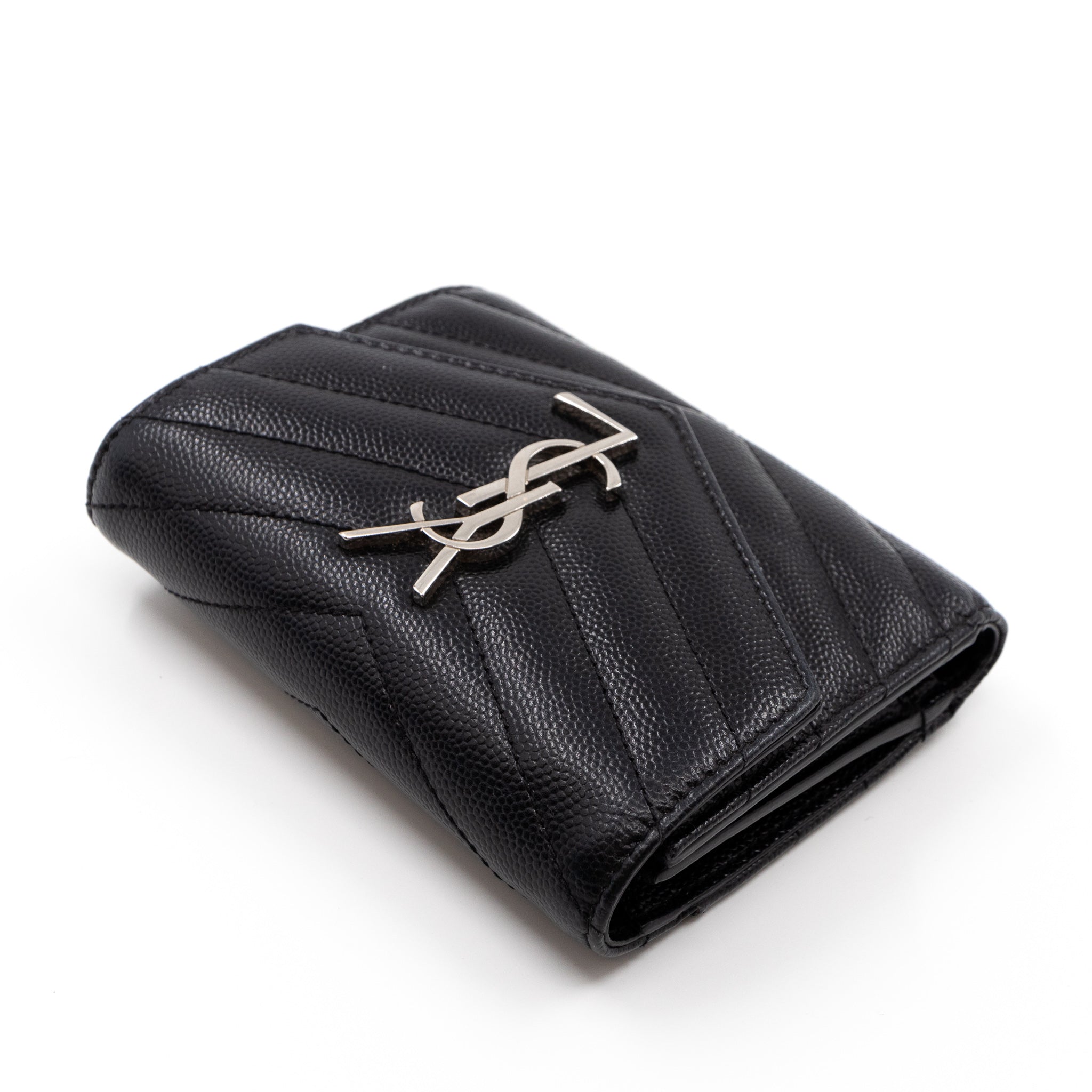 Compact Flap Cassendre Wallet Black Leather