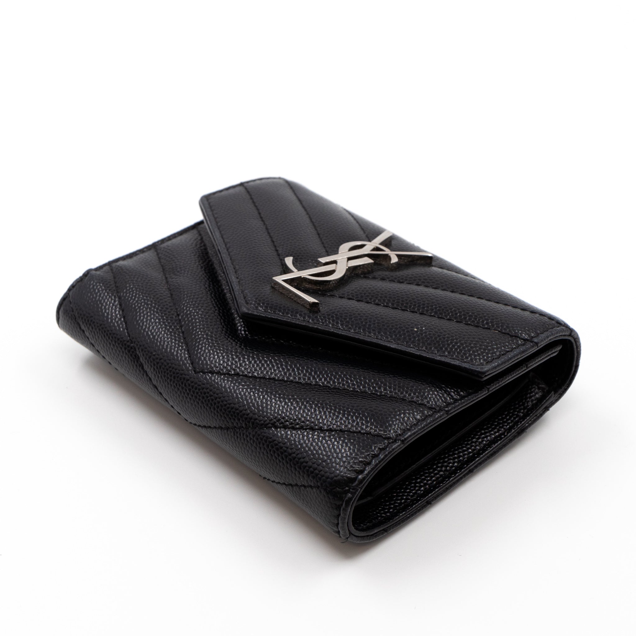 Compact Flap Cassendre Wallet Black Leather