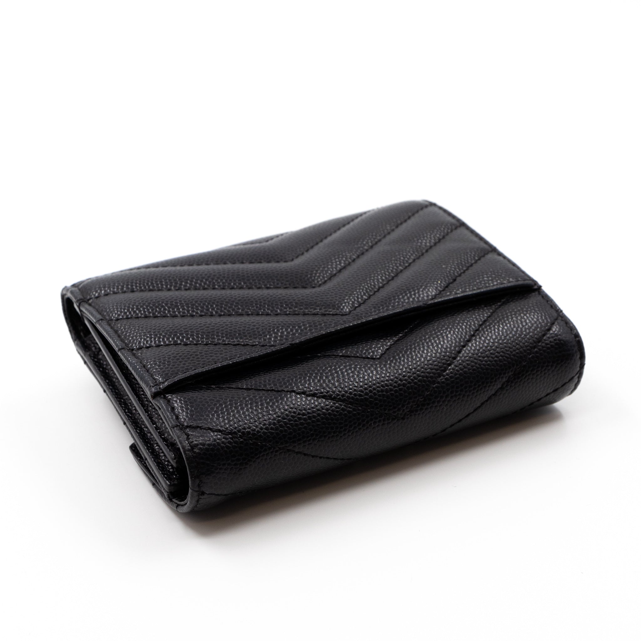 Compact Flap Cassendre Wallet Black Leather