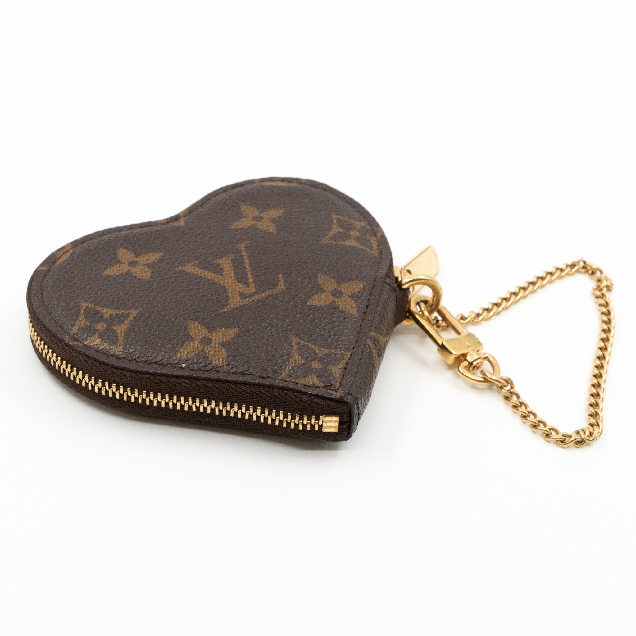 Heart Coin Purse Monogram Leopard