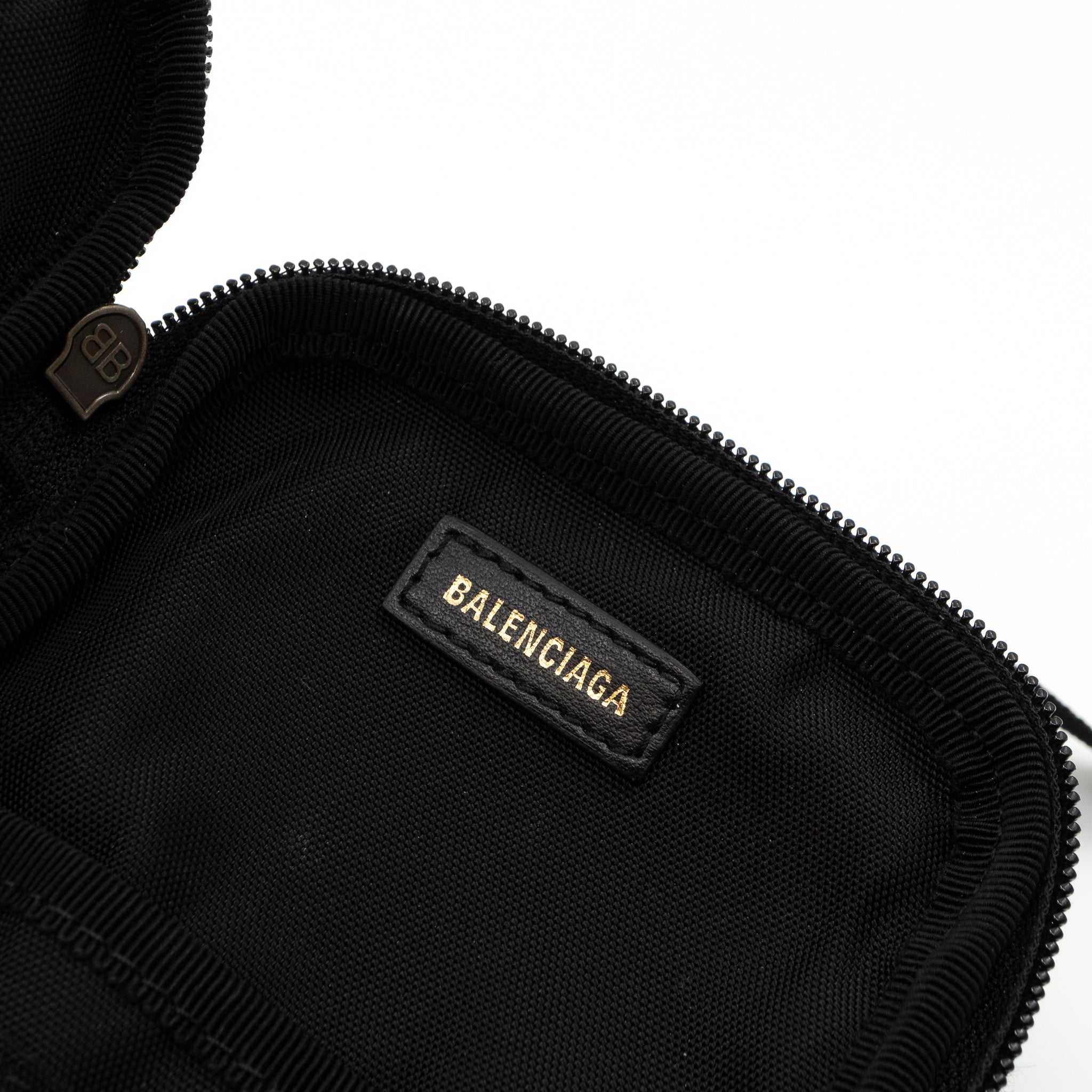 Explorer Crossbody Pouch Black Faux Fur