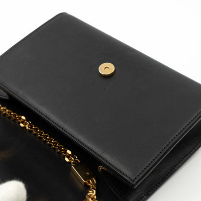 Small Kate Tassel Chain Bag Black Leather