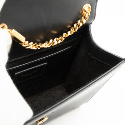 Small Kate Tassel Chain Bag Black Leather