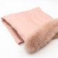 Monogram V Fur Shawl Nude