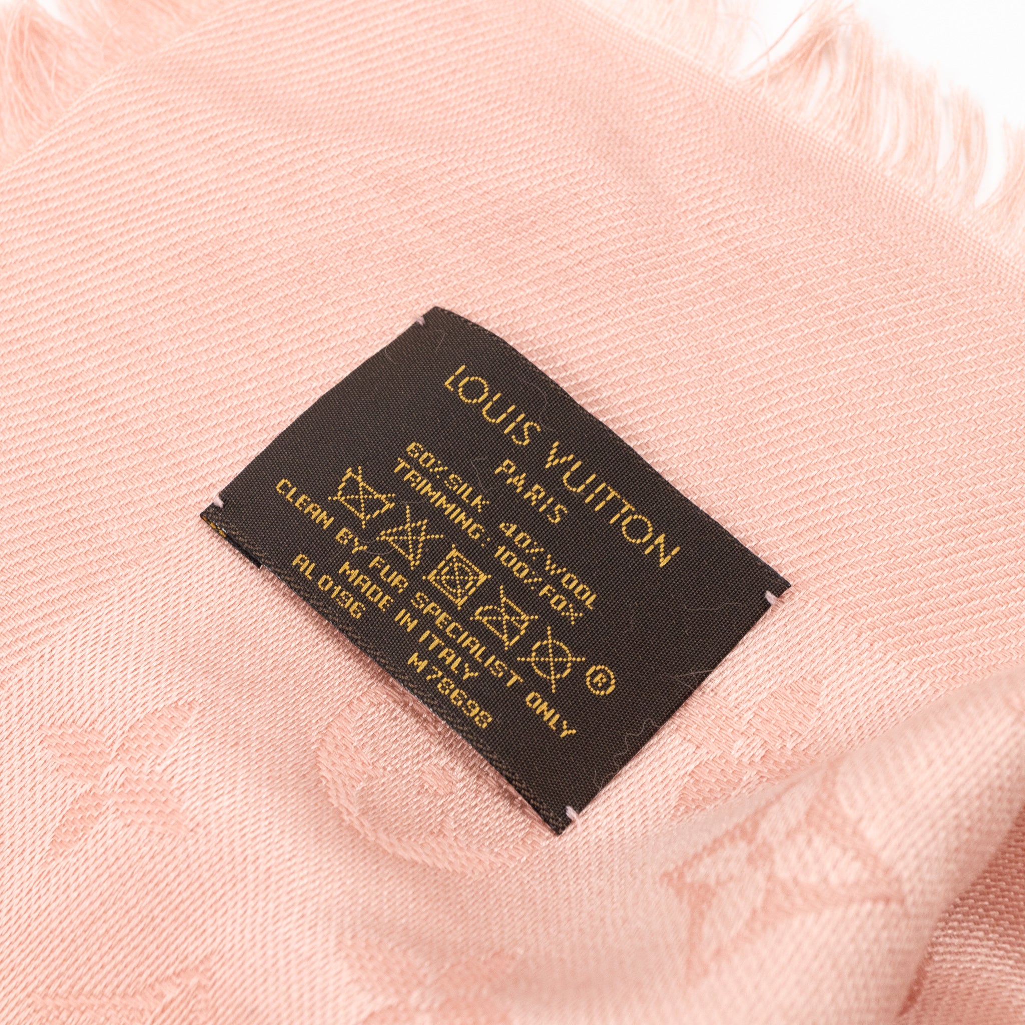 Monogram V Fur Shawl Nude