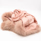Monogram V Fur Shawl Nude