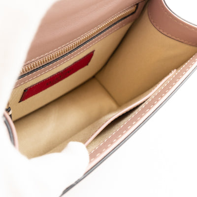 Small Glam Lock Rockstud Flap Bag Nude