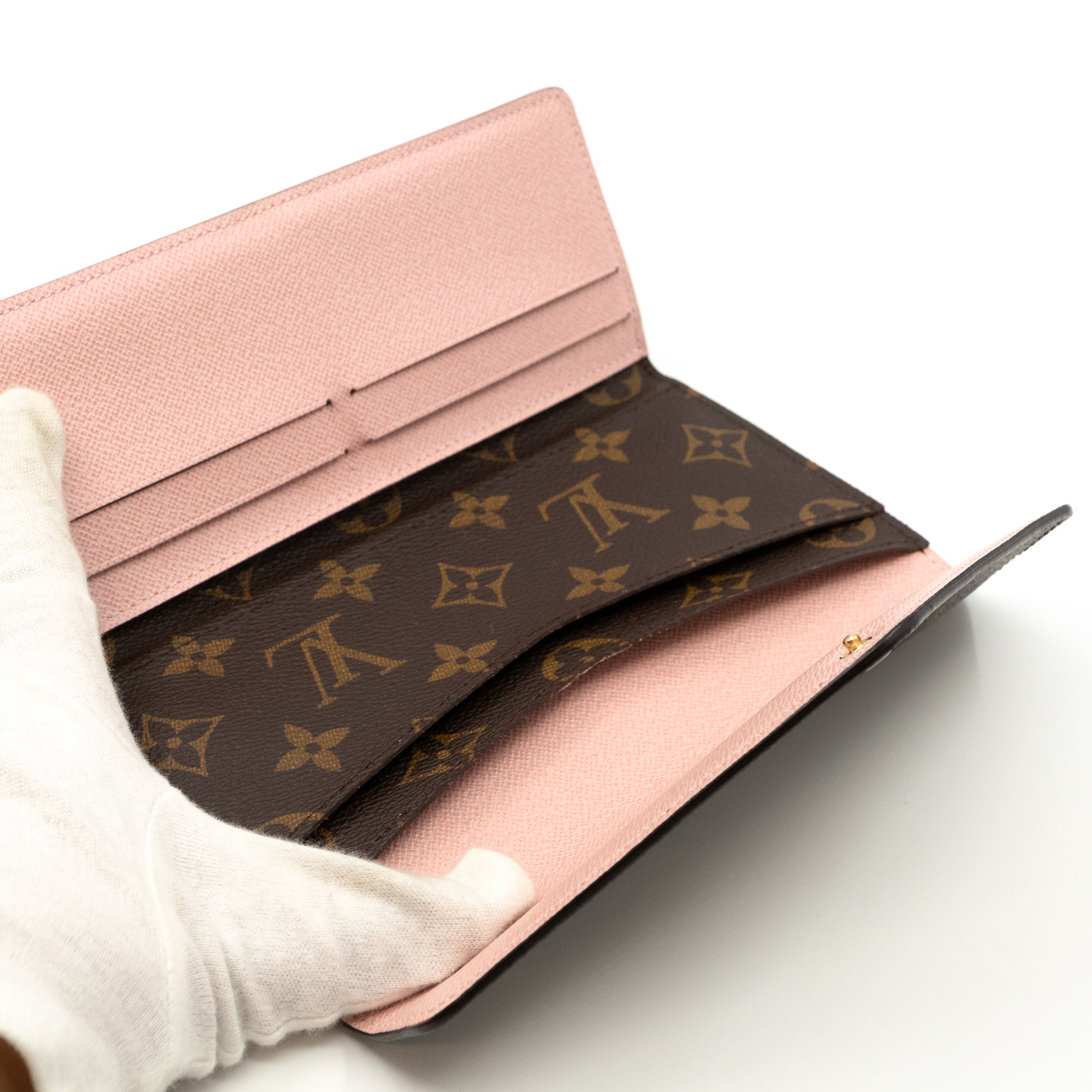 Louis Vuitton Josephine Wallet Zippered Insert Monogram Rose