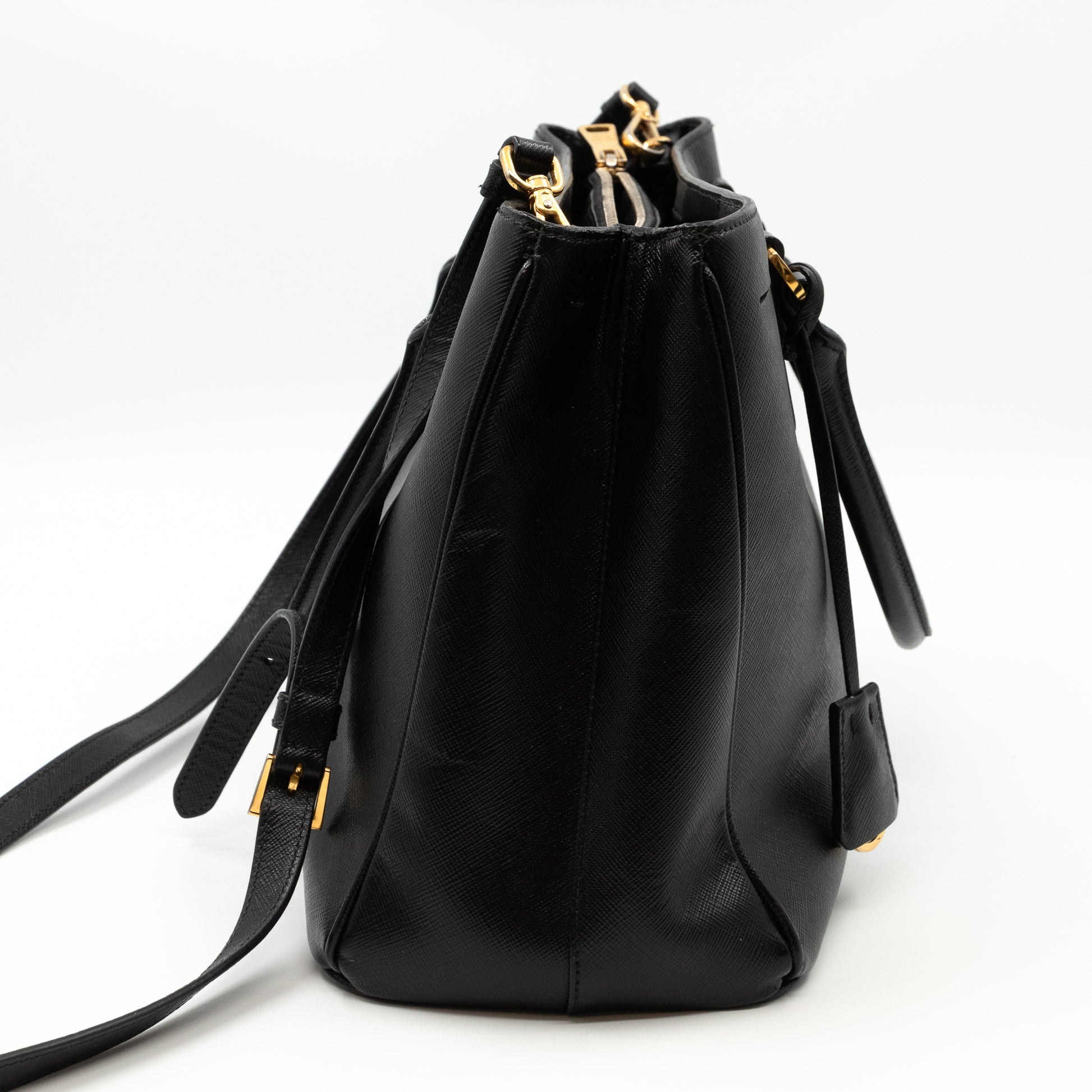 PRADA Prada Small Galleria Tote Bag Black - Stylemyle