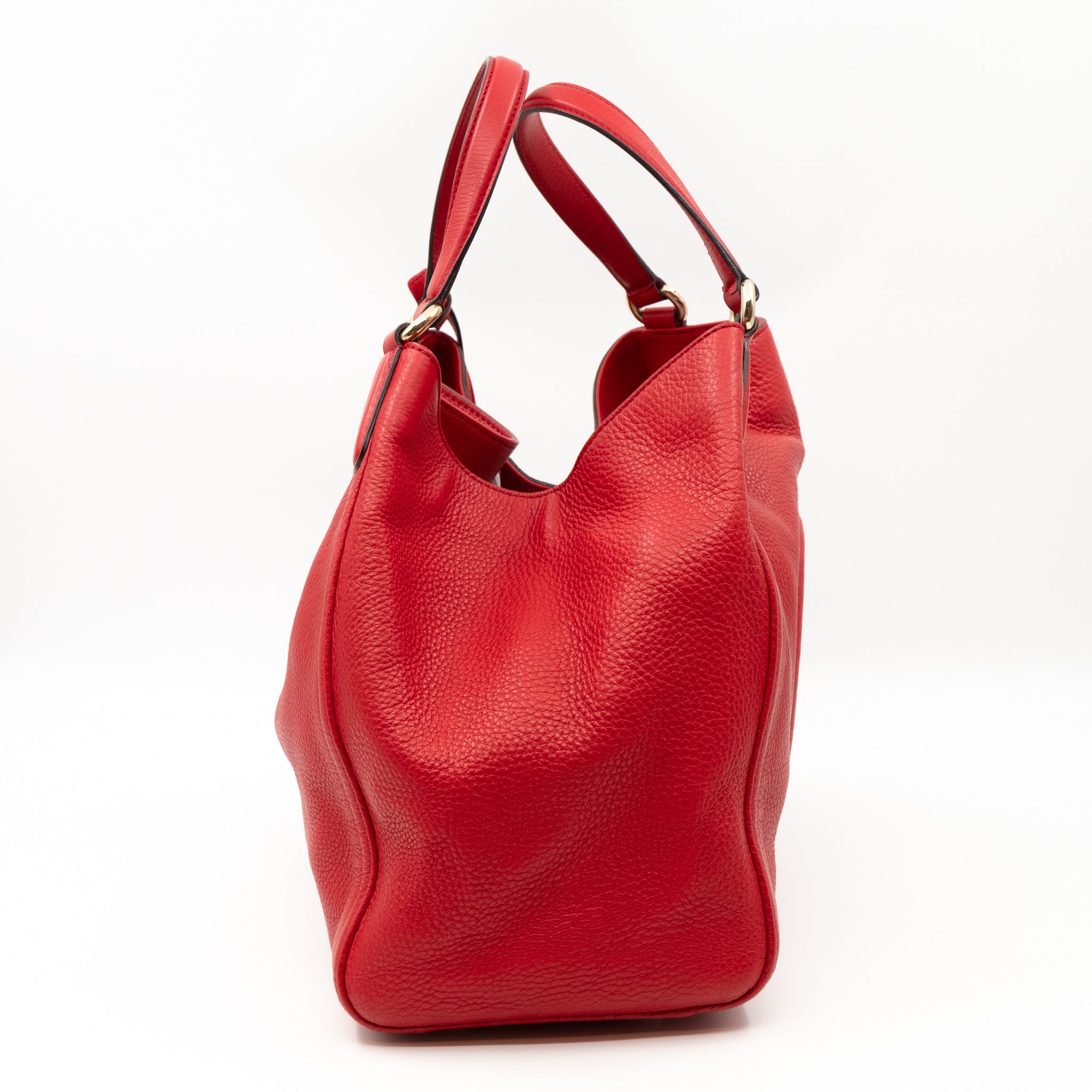 Soho Shoulder Tote Red Leather