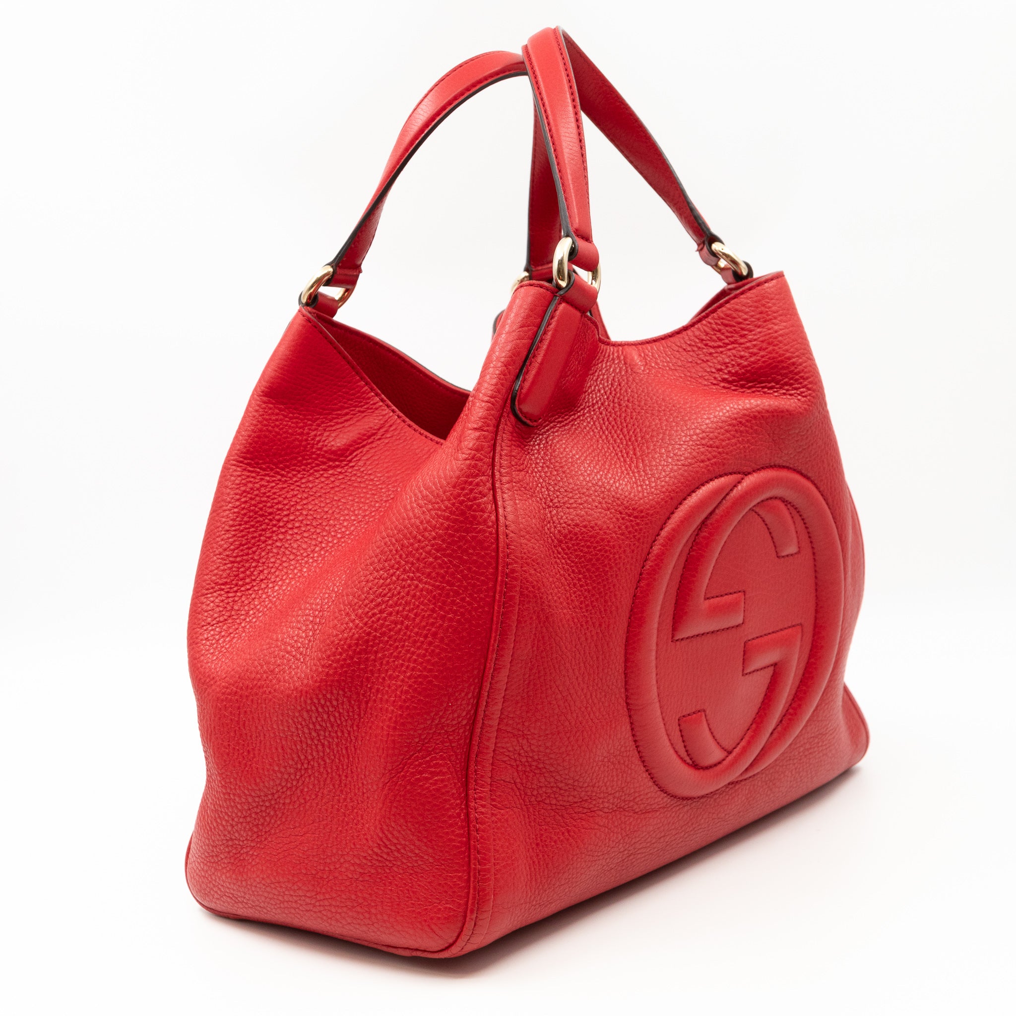 Soho Shoulder Tote Red Leather