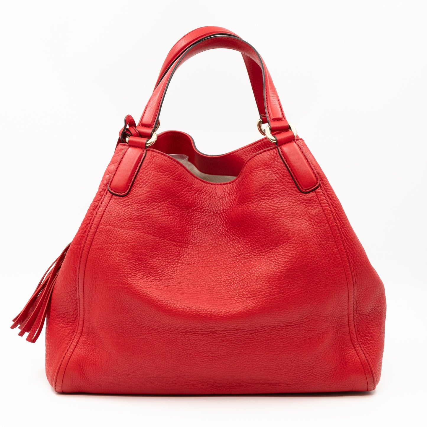 Soho Shoulder Tote Red Leather