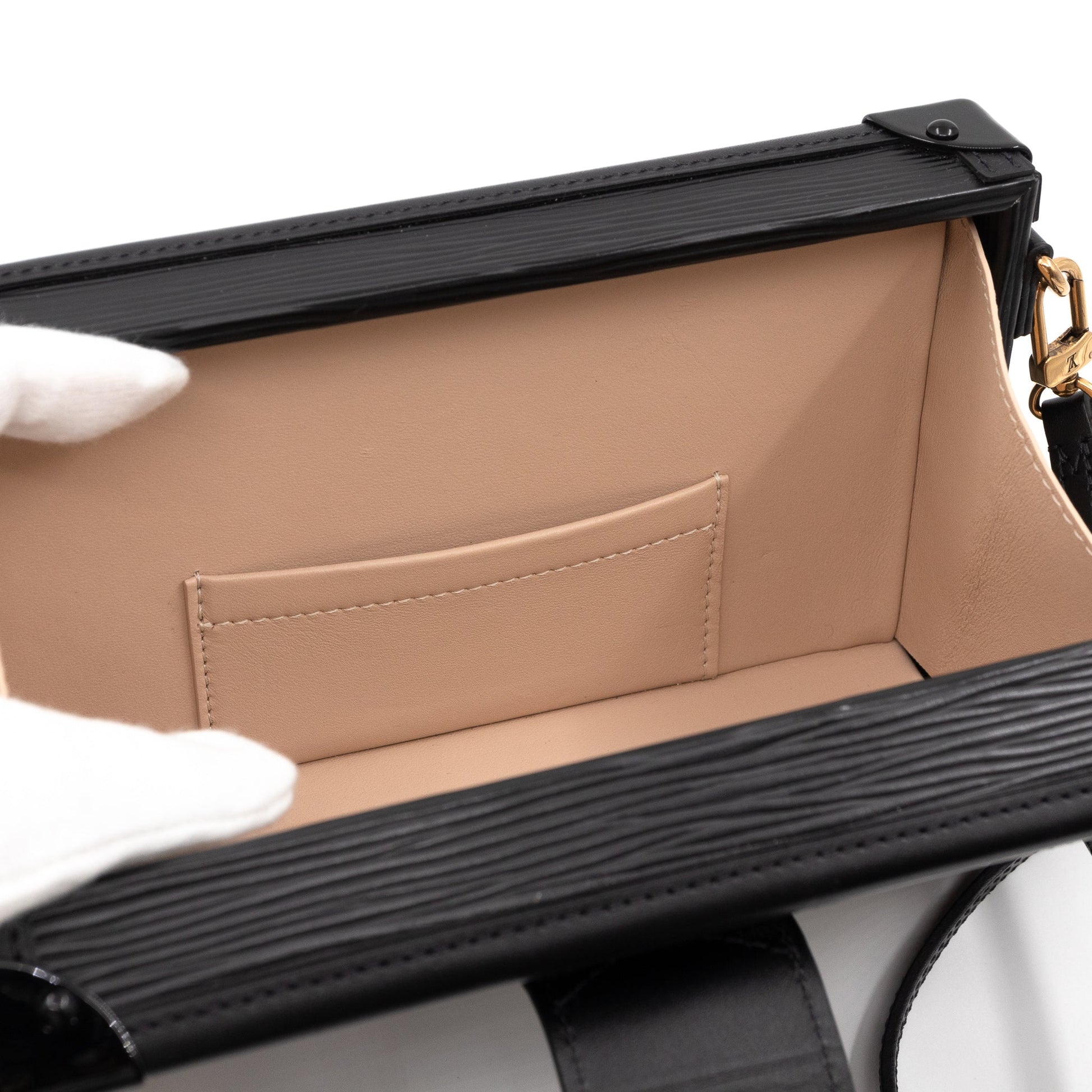 Replica Louis Vuitton Petite Malle Bag In Black Epi Leather M59179