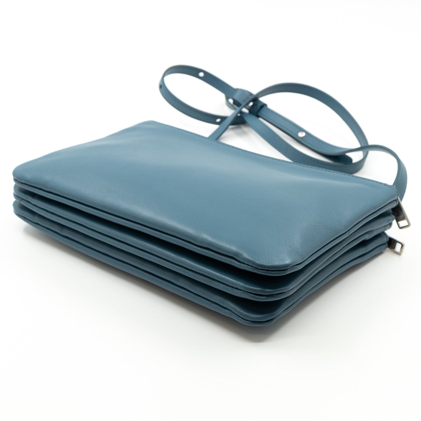 Trio Bag Slate Blue Leather