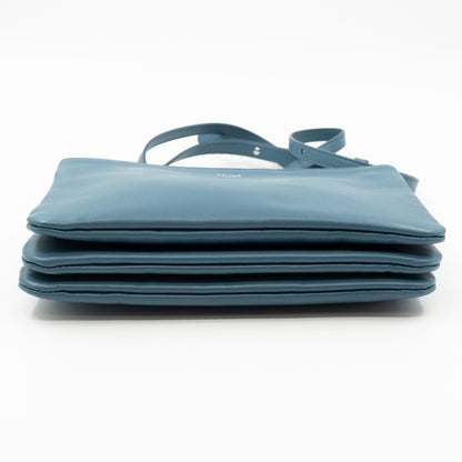 Trio Bag Slate Blue Leather