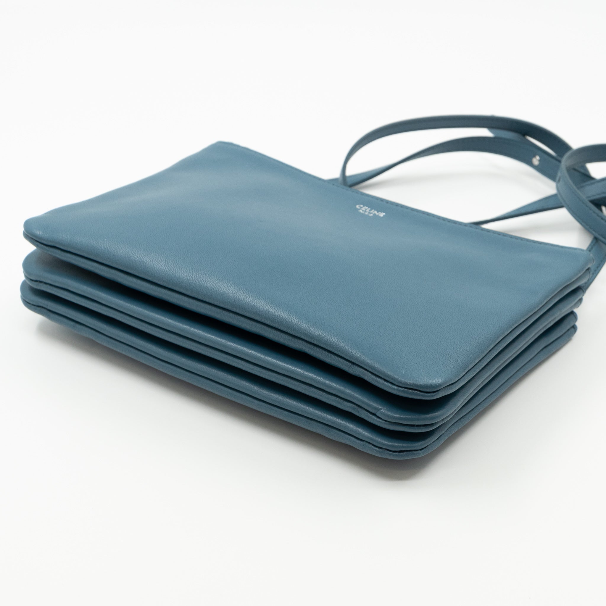 Trio Bag Slate Blue Leather