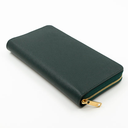 Large Zipped Wallet Amazon Green Leather