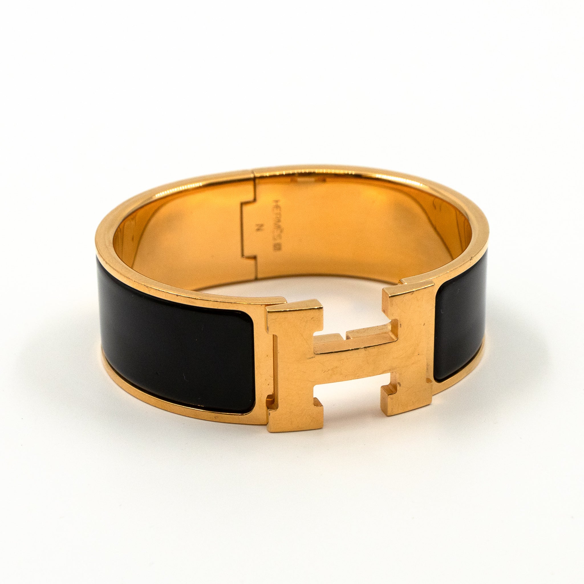 Clic Clac H Bracelet Black Gold