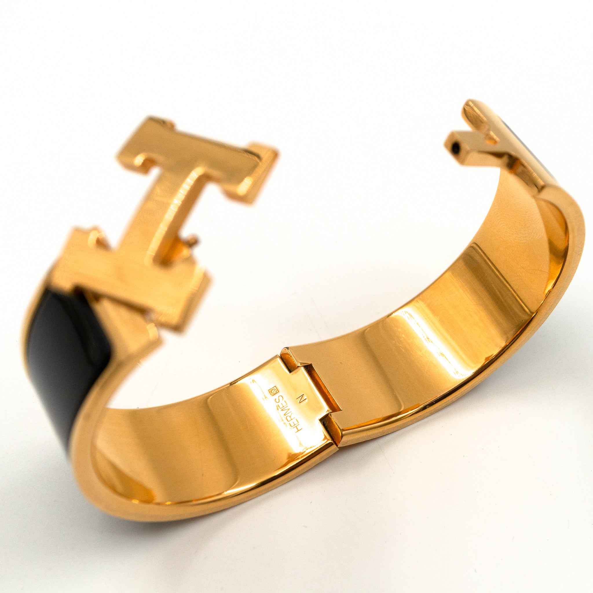 Clic Clac H Bracelet Black Gold