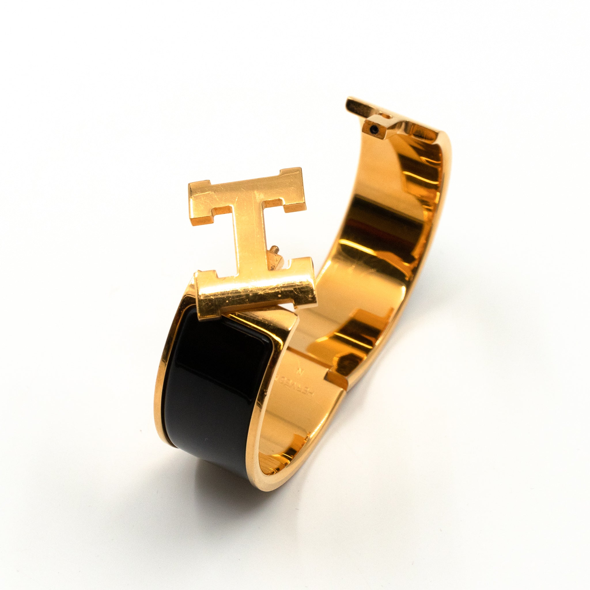 Clic Clac H Bracelet Black Gold