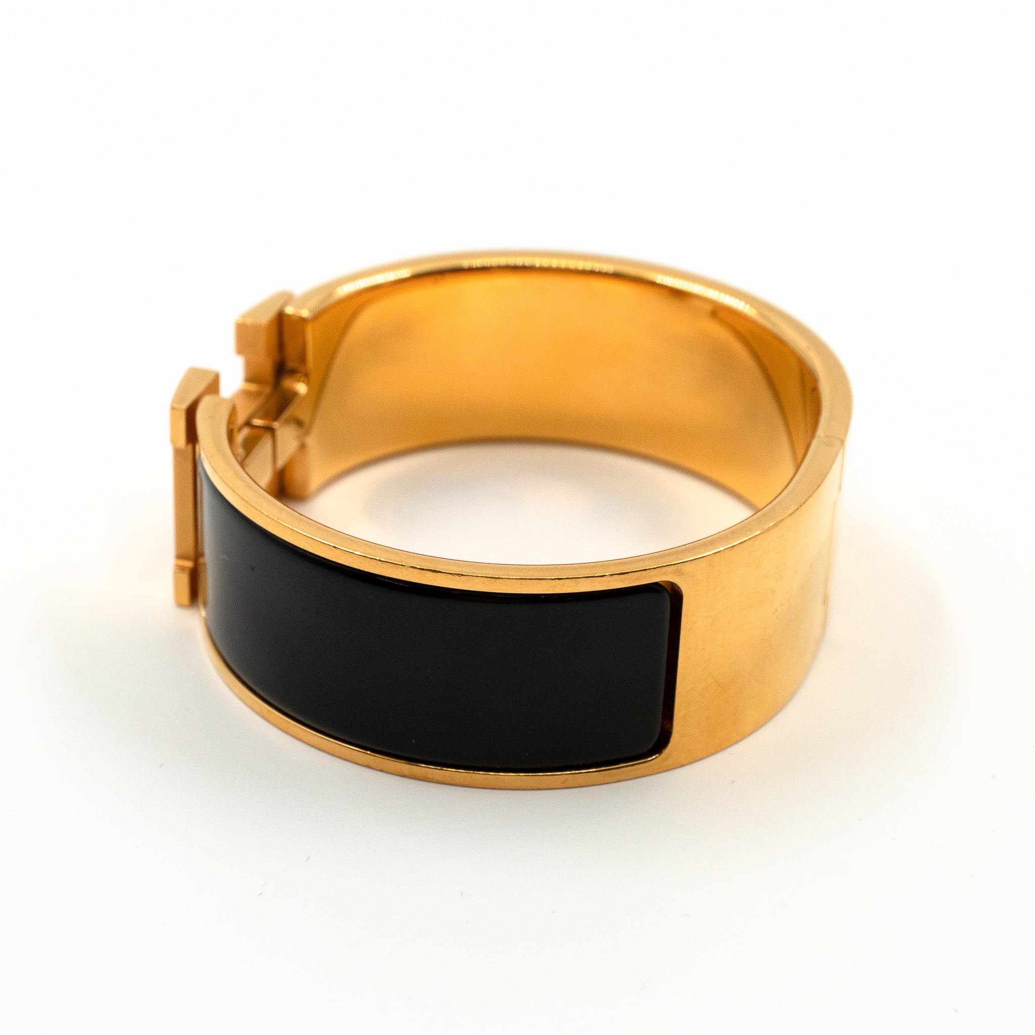 Clic Clac H Bracelet Black Gold