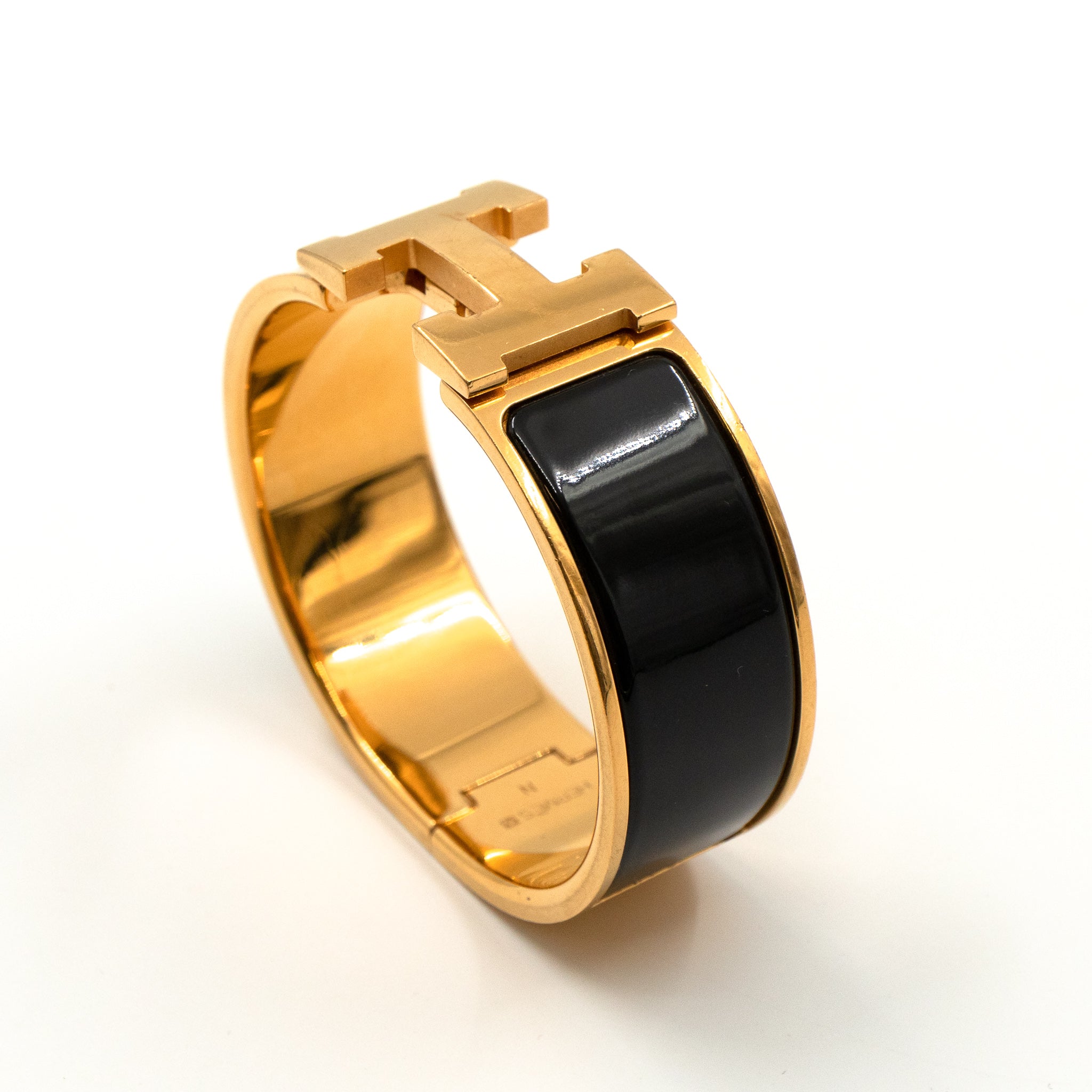 Clic Clac H Bracelet Black Gold