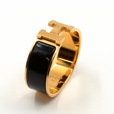 Clic Clac H Bracelet Black Gold