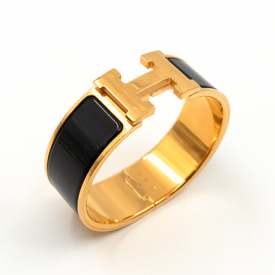 Clic Clac H Bracelet Black Gold