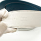 H Buckle Reversible Leather Belt 85 White & Blue