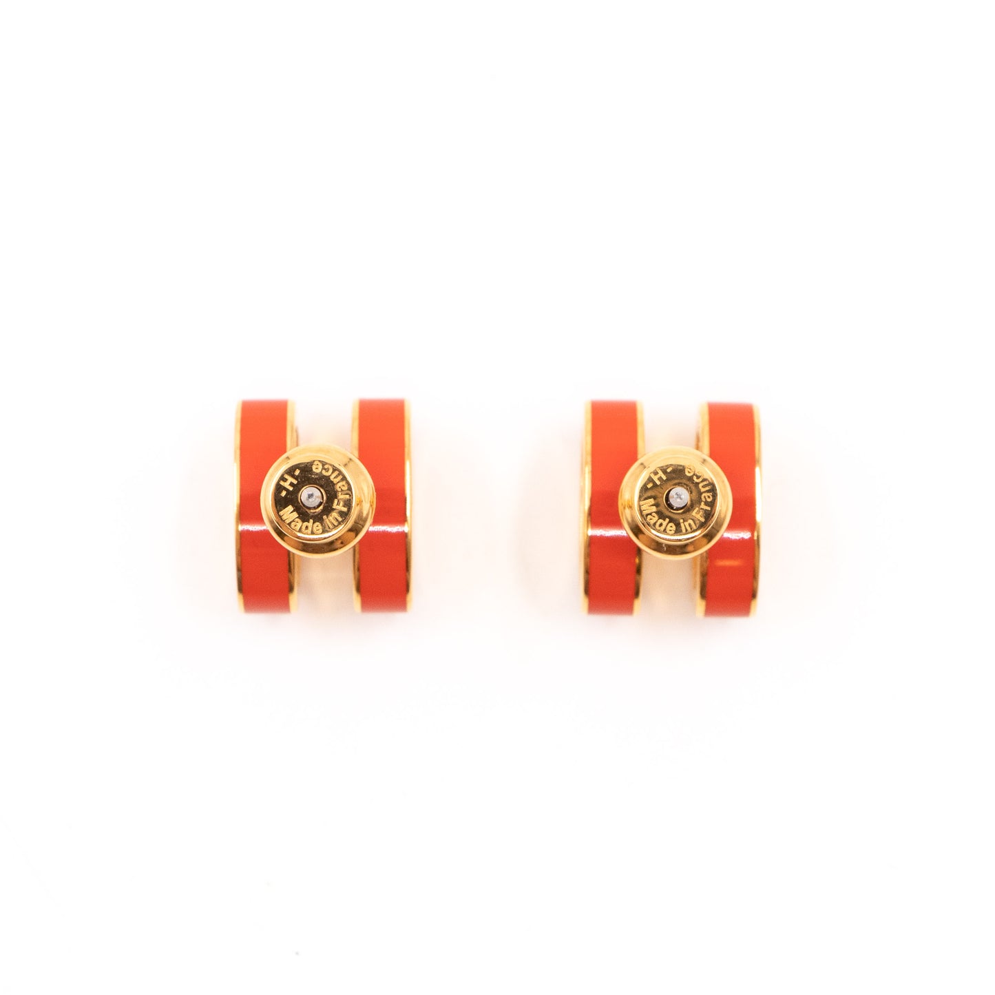 Pop H Earrings Orange & Gold