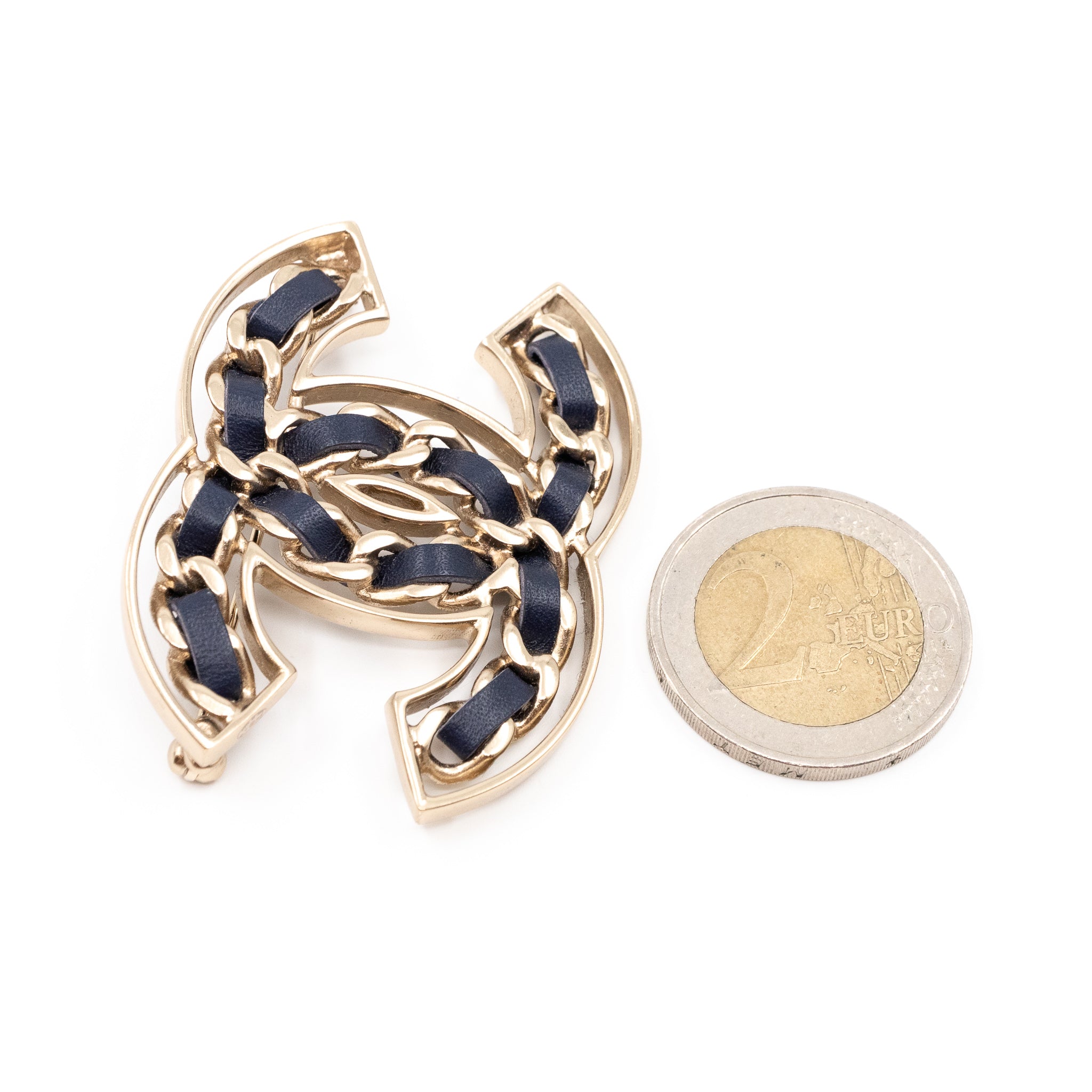 CC Leather Braided Brooch