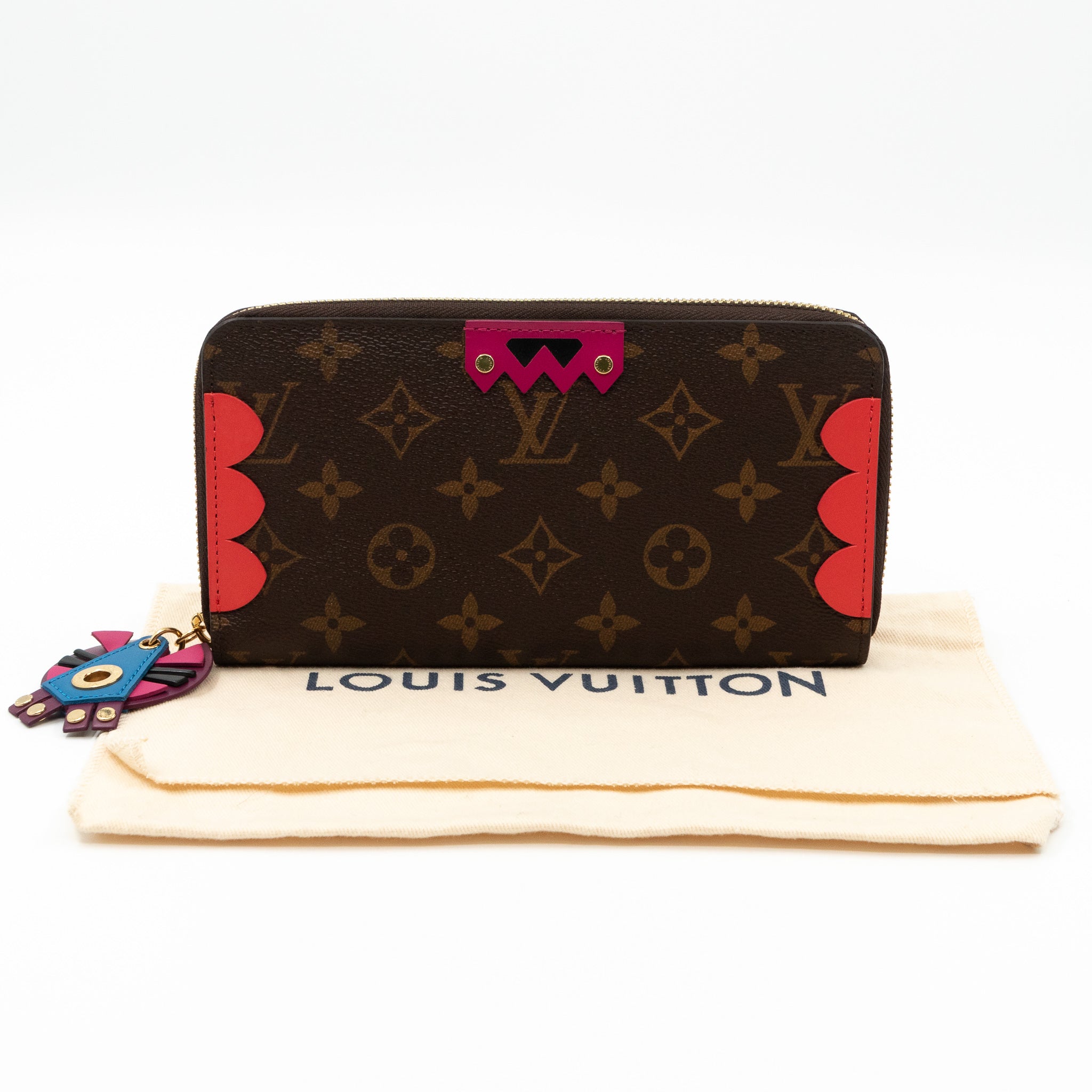 Zippy Wallet Flamingo Monogram Totem