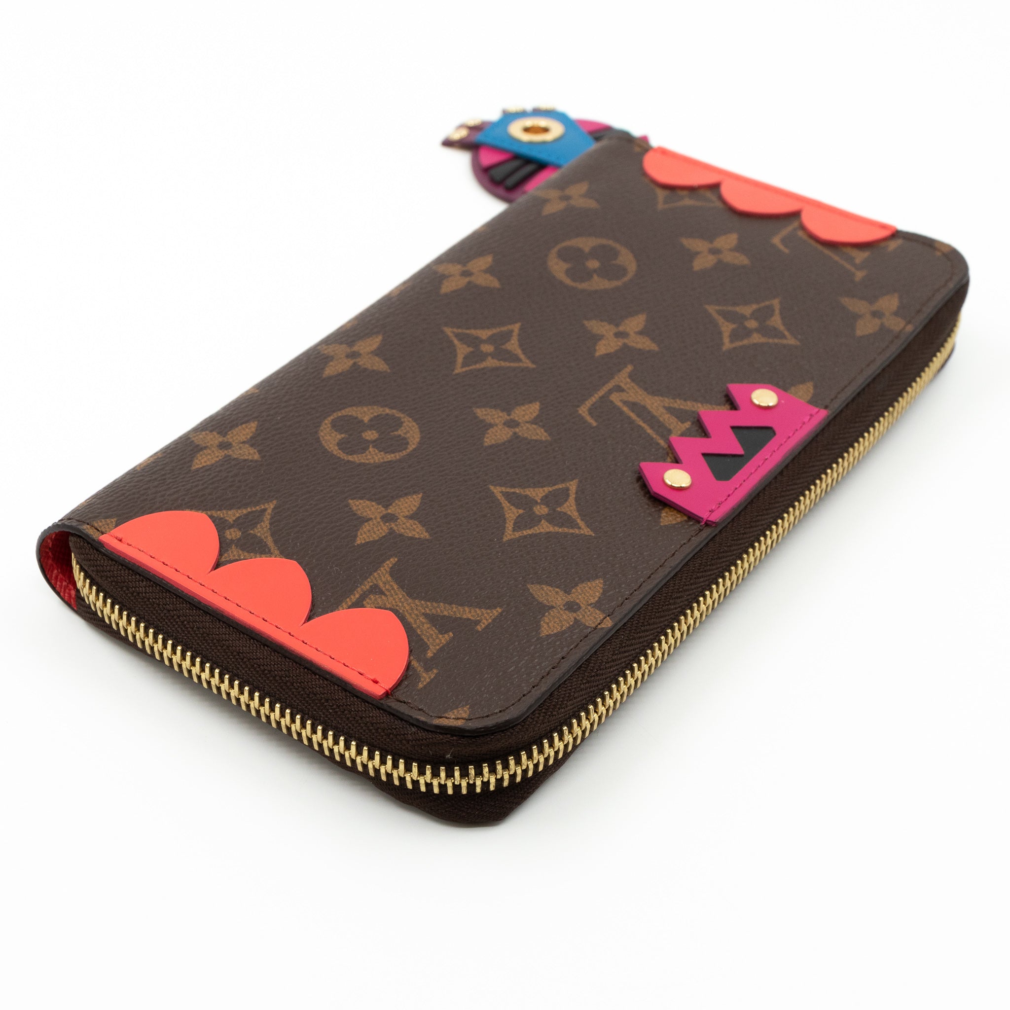 Zippy Wallet Flamingo Monogram Totem