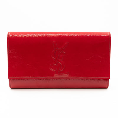 Belle De Jour Clutch Patent Leather Red