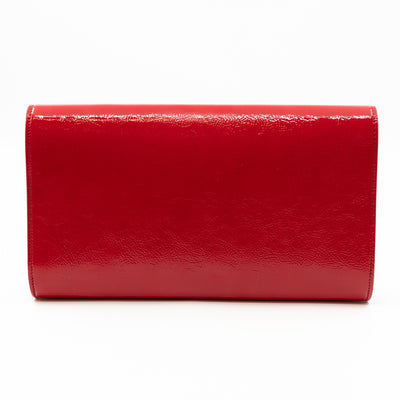 Belle De Jour Clutch Patent Leather Red