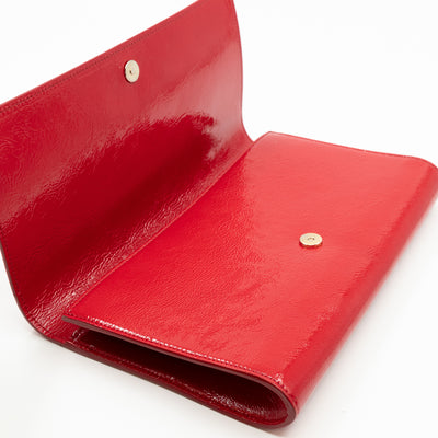 Belle De Jour Clutch Patent Leather Red