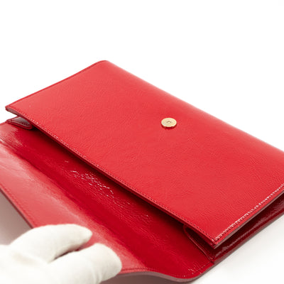 Belle De Jour Clutch Patent Leather Red