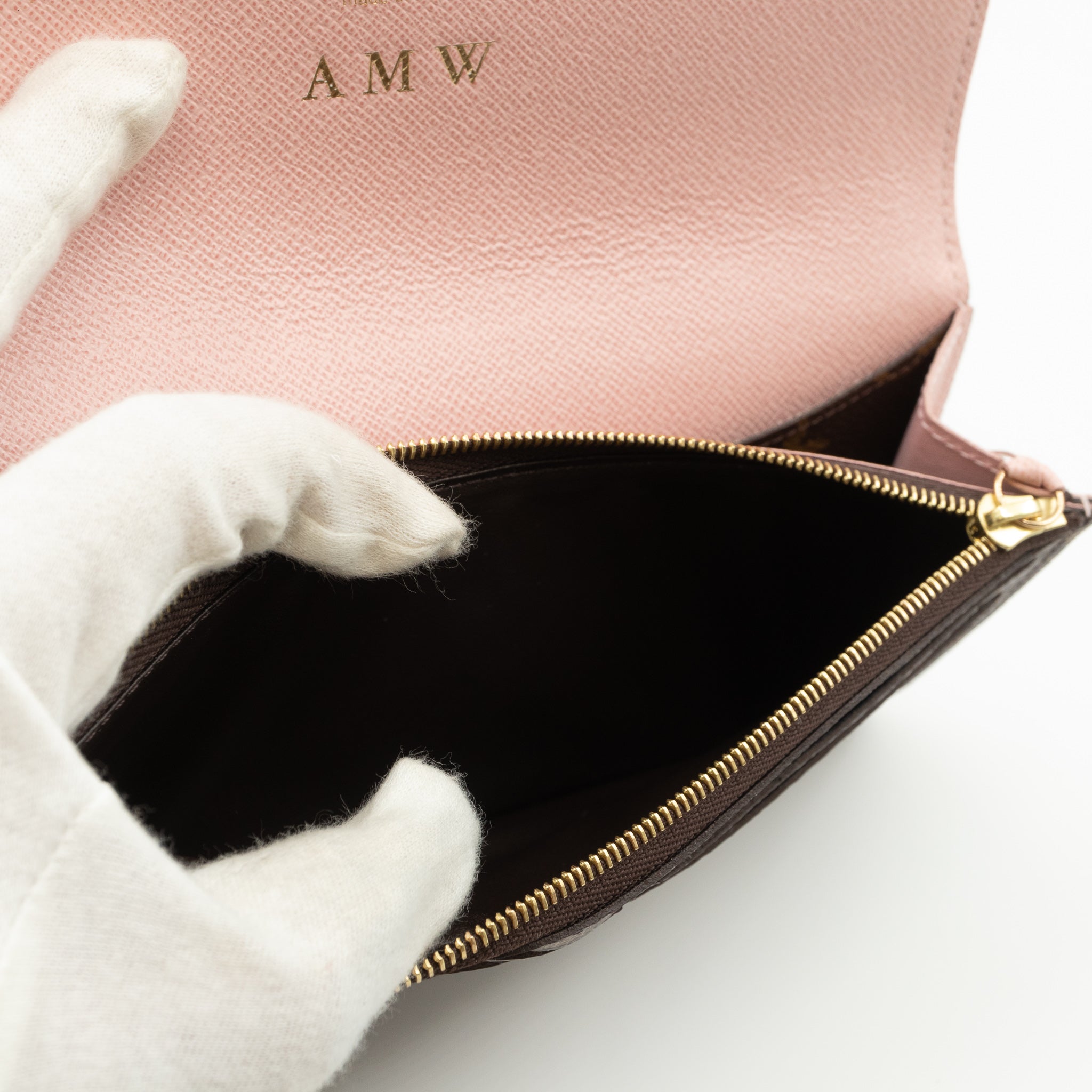 Emilie Wallet Monogram Rose Ballerine
