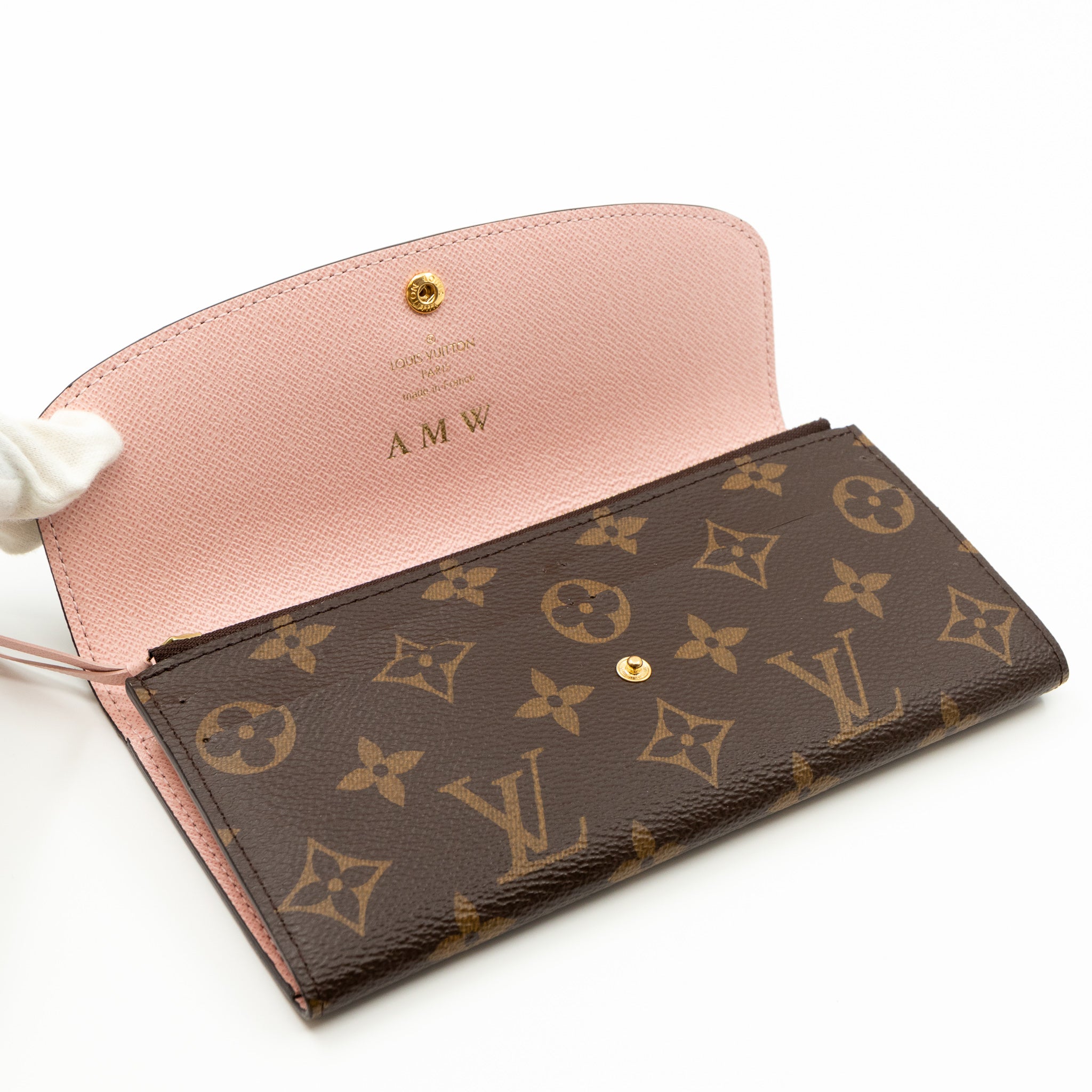 Emilie Wallet Monogram Rose Ballerine