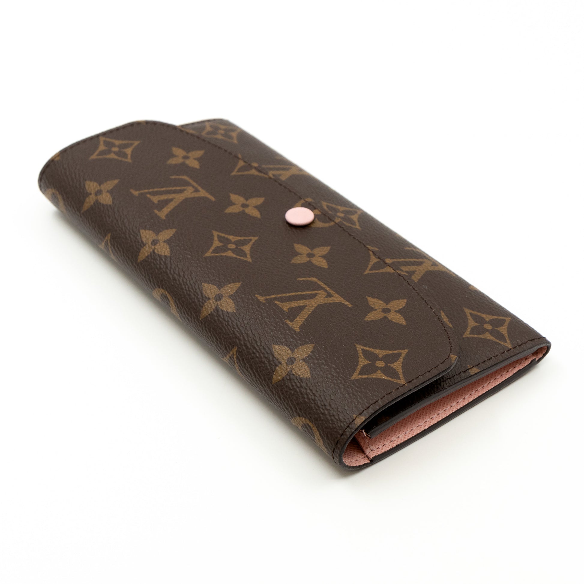 Louis Vuitton Emilie Monogram Canvas Pink Lining Continental Snap Wall –  Queen Bee of Beverly Hills